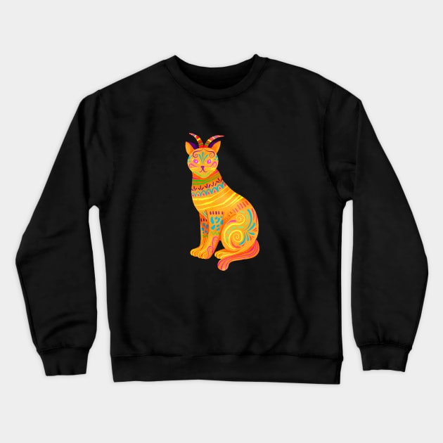 Cat Crewneck Sweatshirt by CatCoconut-Art